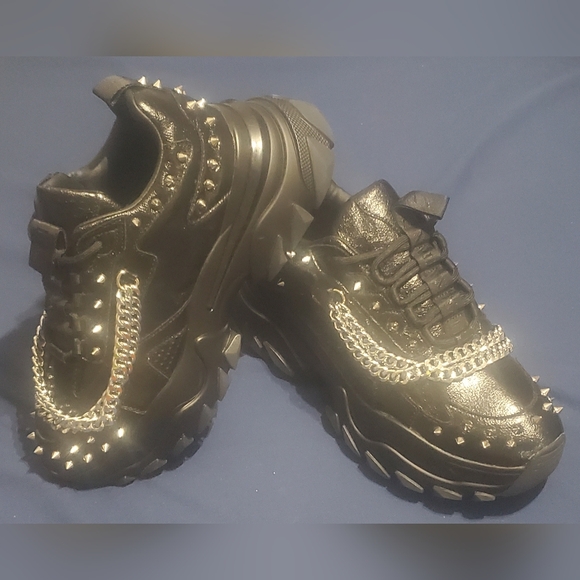 Asos Designs Studded & Chained Chunky Shoes, NWOT, MENS 10 - Picture 1 of 10